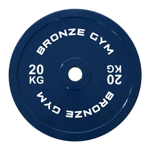 Диск калиброванный BRONZE GYM для пауэрлифтинга синий 20 кг